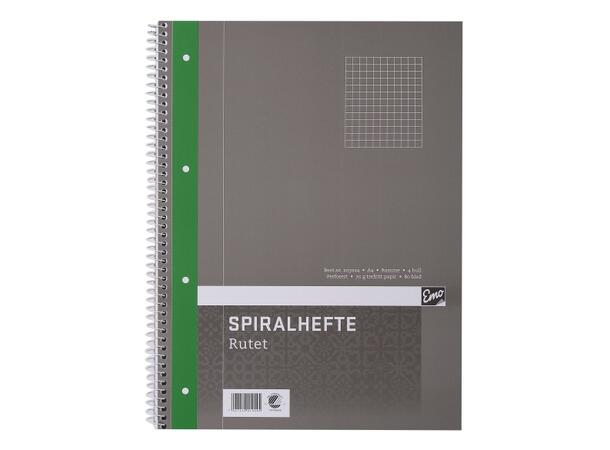 Spiralhefte A4 rutet 70 gr 80 blad Miljømerket 